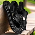Men's Casual Synthetic Leather Sandal Black